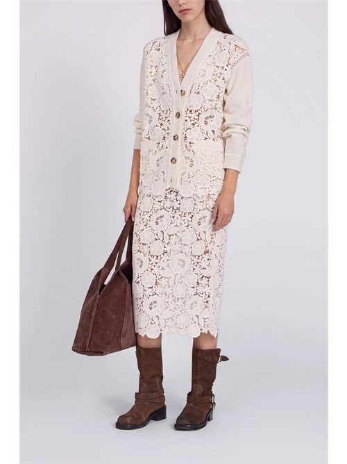 Gonna midi in pizzo ERMANNO FIRENZE | D49EO028E58MF33300003